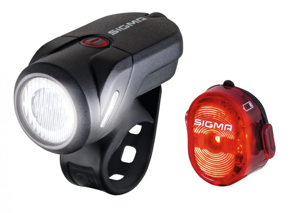 Sigma Fahrrad LEDAkkuBel.Set Aura 35 USB inkl Nugget II
