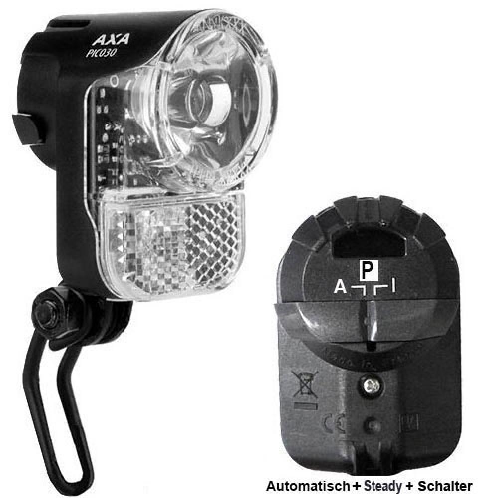 Axa Dynamo-Scheinwerfer PICO30 SteadyAuto LED schwarz lose NL 916870 StVZO