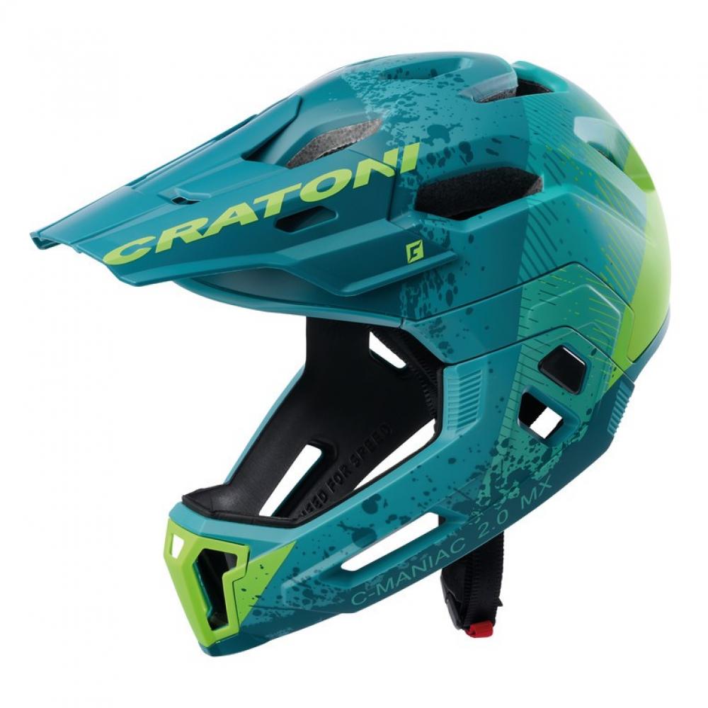Cratoni Helm C-Maniac 2.0 MX MTB petrol grün matt L/XL 58 bis 61cm
